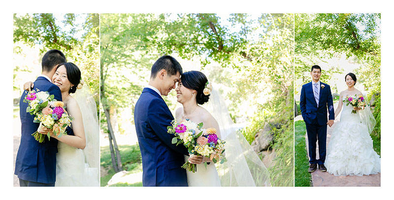 bride and groom wedding portraits