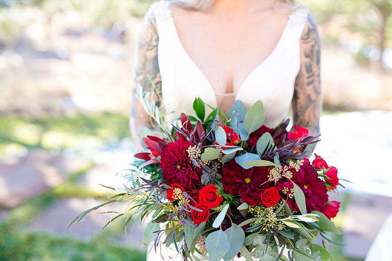 brides bouquet at wedding